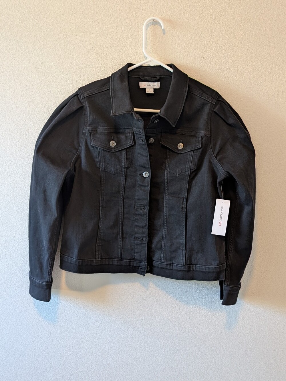 Women's NWT Liz Claiborne Black Women's Denim Jacket